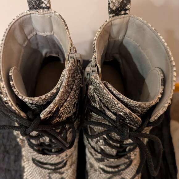 Snakeskin Faux leather heeled boots - Picture 10 of 10